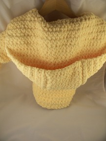 Yellow Crochet Hood Child Robe
