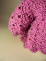 Lavender Violet Crochet Layette Set Baby Sweater Hat Blanket