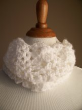 White Crochet Cowl