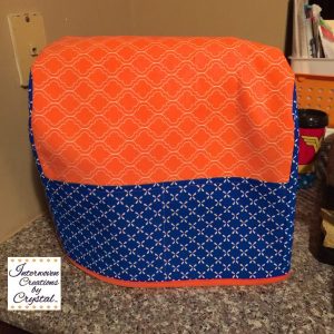 Orange and Blue Kitchen Aid Mixer Cover