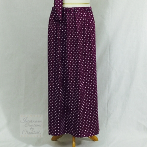 Purple and White Knit Maxi Skirt