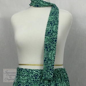 Green and Blue Knit Scarf